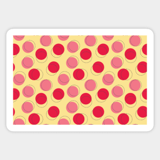 Red and Pink Circle Seamless Pattern 025#001 Sticker